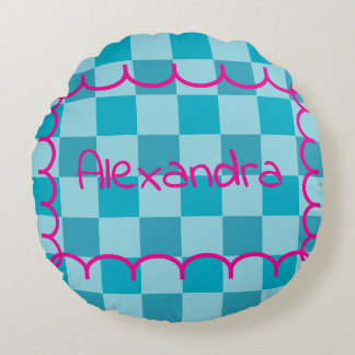 Trendy Name Template Sticker Rund Kudde