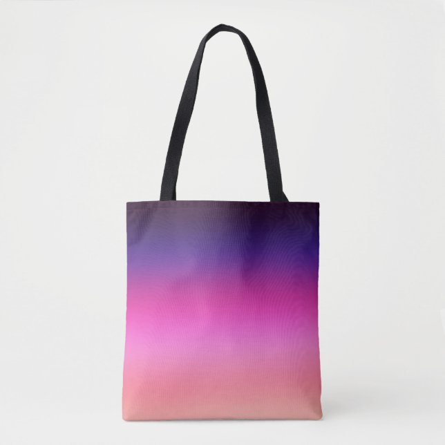 Trendy neon pink purple and light orange gradient  tygkasse (Framsida)