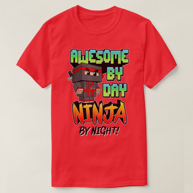Trendy Ninja By Night Poster T-Shirt (Design framsida)
