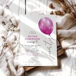 Trendy Paink Balloon 40th Birthday Inbjudningar<br><div class="desc">Embrace the 40th chapter of your life with our stylish and unique birthday invitations. With chic typography and a 'forty' balloon string over a white background,  our invites are sure to set the tone for a birthday party that will be remembered for years to come.</div>