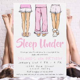 Trendy Pajama Sleep Under | Girls Tween PJ Party Inbjudningar