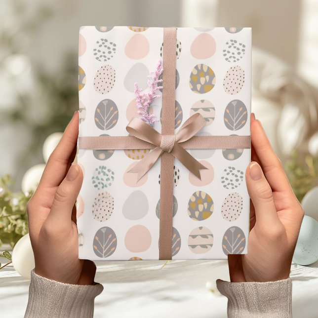 Trendy Pastel Easter Egg Wrapping Paper Presentpapper (Skapare uppladdad)