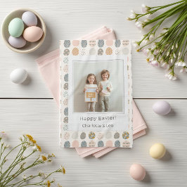 Trendy Pastel Easter Photo Kitchen Towel | Persona Kökshandduk