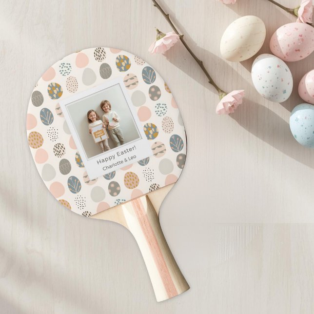 Trendy Pastel Easter Photo Paddle | Personalized Pingisracket (Skapare uppladdad)