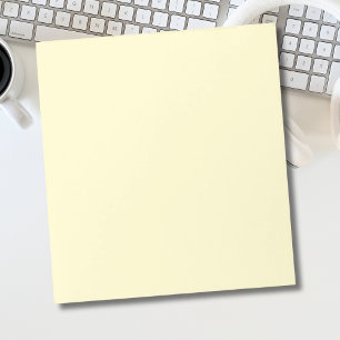 Trendy Pastel Yellow Solid Color Klassisk Anteckningsblock