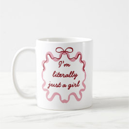 Trendy Pink Coquette Bow Ribbon Mug Kaffemugg
