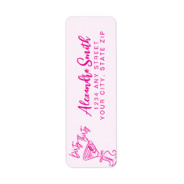 Trendy Pink Dirty Thirty 30th Birthday Returadress Etikett