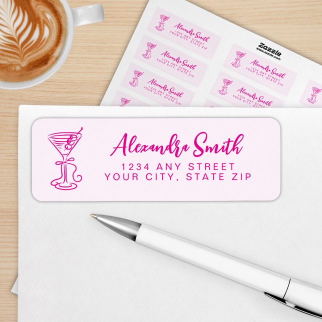 Trendy Pink Dirty Thirty 30th Birthday Returadress Etikett (Skapare uppladdad)