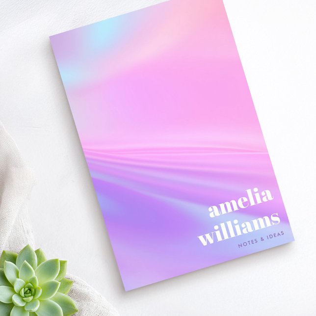 Trendy pink purple pastel gradient post-it block (Trendy pink purple pastel gradient post-it notes)