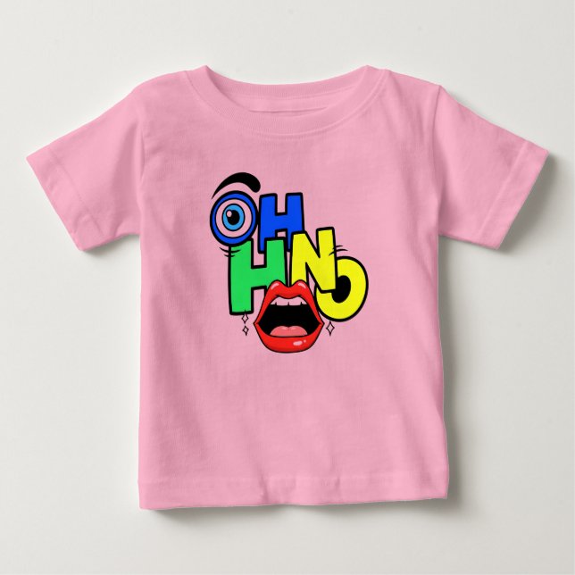 Trendy Pop Art Sassy Lips Kids T-Shirt (Framsida)