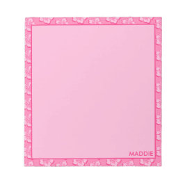Trendy Preppy Pink Tropical Floral Anteckningsblock