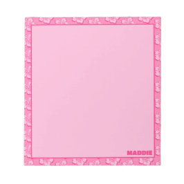 Trendy Preppy Pink Tropical Floral Anteckningsblock