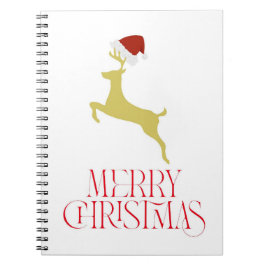 Trendy red Christmas print Anteckningsbok