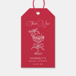 Trendy Red She's The Cherry On Top Bridal Shower Presentetikett