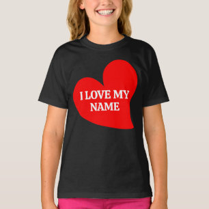 TRENDY RÖTT HJÄRTA JAG ÄLSKAR MIN ROMANTISKA VALEN T SHIRT