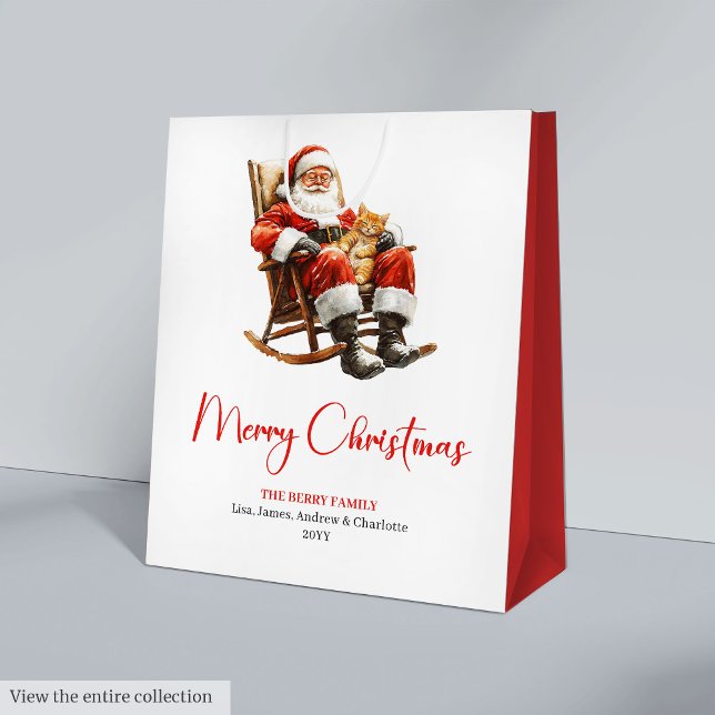 Trendy Santa Claus Modern Warmish Holiday Gift Bag (Trendy Santa Claus Modern Warmish Holiday Gift Bag)