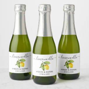 Trendy Script Lemon Limoncello Small Bottle-etiket