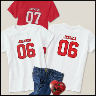 Trendy Six Seven Meme Red Valentine Jersey Design T Shirt