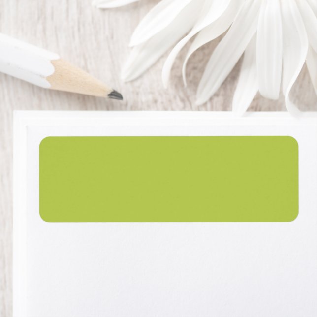 Trendy Soft Chartreuse Address Labels Returadress Etikett (Insitu)