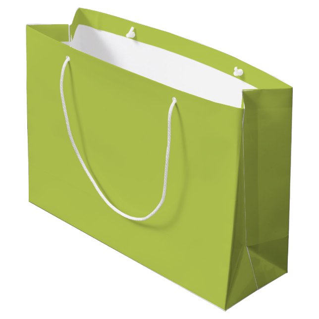 Trendy Soft Chartreuse Large Gift Bag (Baksidan Vinklad)