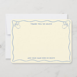 Trendy Squiggle Border Lemon Doodles Bridal Shower Tack Kort