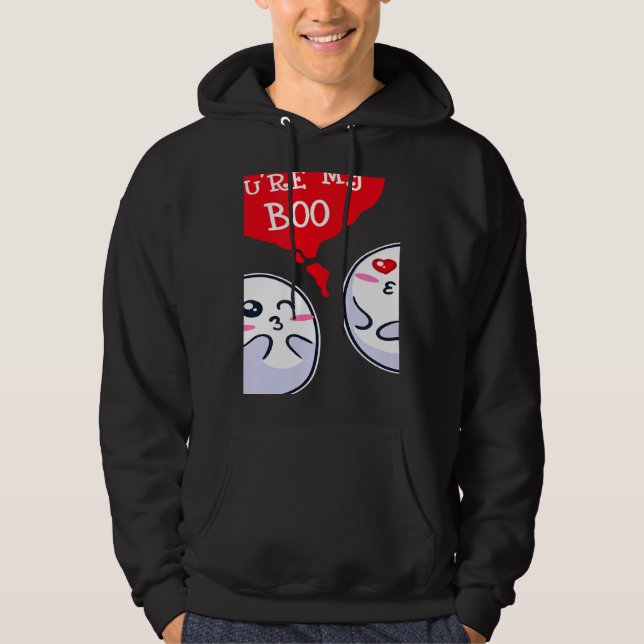 Trendy Statement Valentine's Day Couple Heart Roma Hoodie (Framsida)