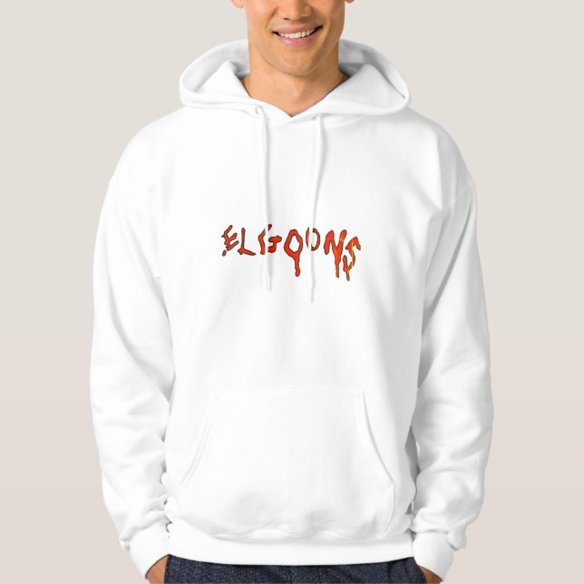 Trendy Streetwear style white pullover Hoodie (Framsida)
