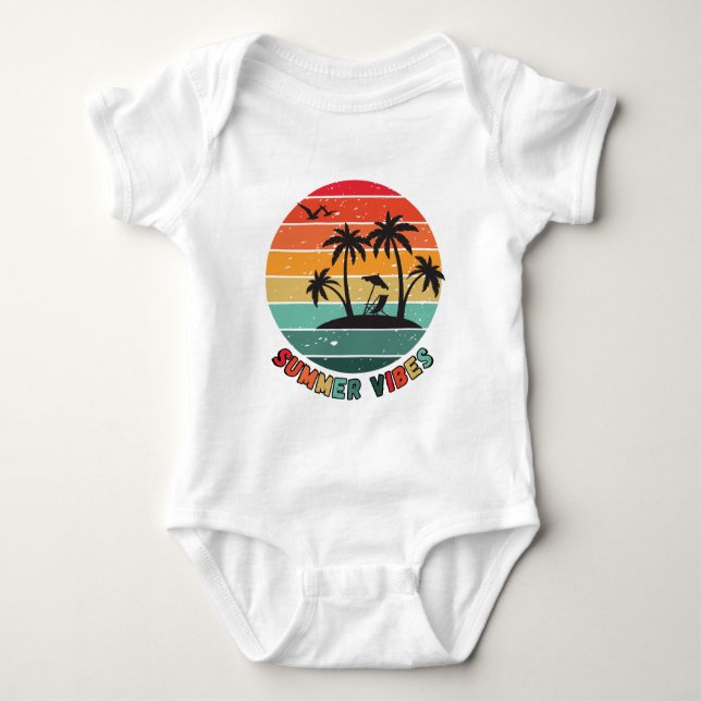 trendy "summer vibes"  t shirt (Framsida)