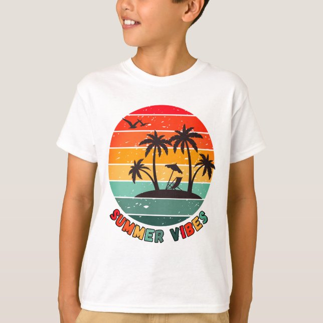 trendy "summer vibes" t-shirt (Framsida)