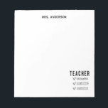 Trendy Teacher To Do List Inspirational  Anteckningsblock<br><div class="desc">Stay inspired and on track with this trendy teacher to‑do list featuring three uplifting words,  each marked with a sweet heart bullet. The modern layout leaves plenty of room for top priorities,  reminders,  and daily classroom tasks.</div>
