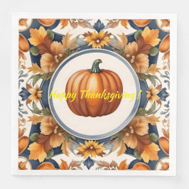 Trendy Thanksgiving Pumpkin-höstsamling Pappersservett