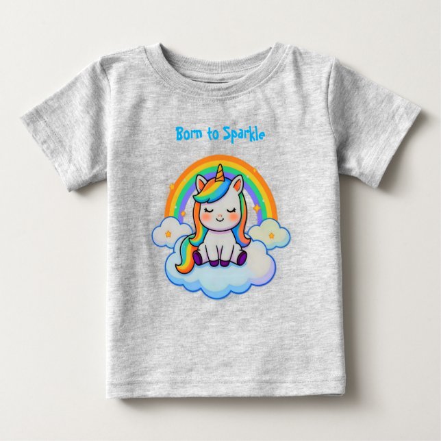 Trendy Unicorn - Cotton T Shirt (Framsida)