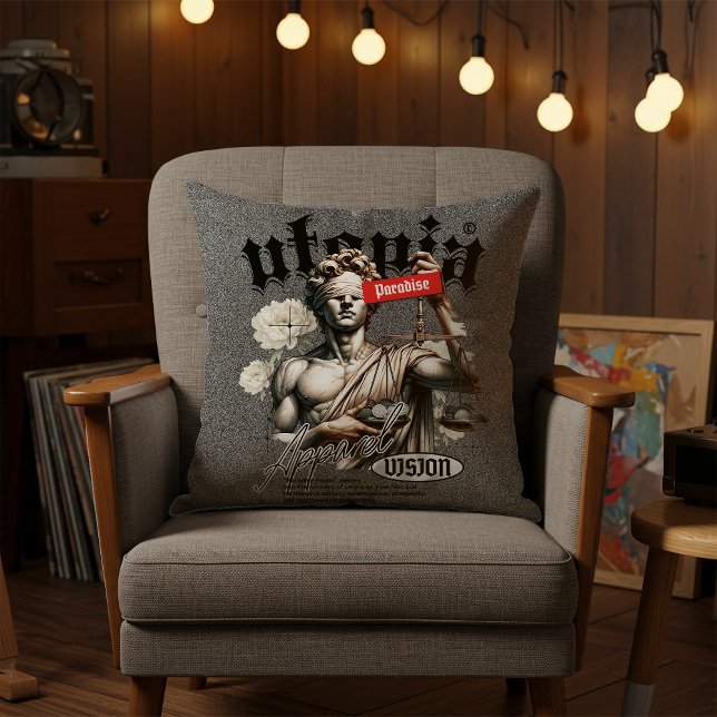 Trendy Urban Graffiti Throw Pillow Kudde (Skapare uppladdad)