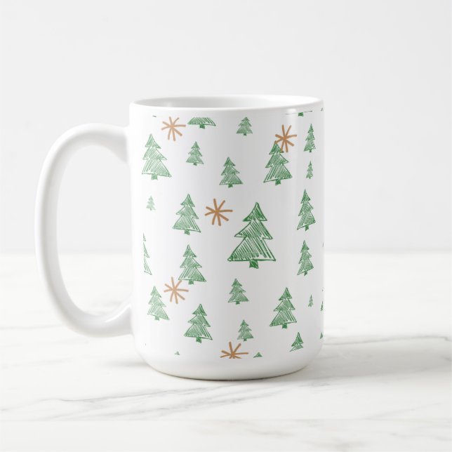 Trendy Winter Unique Christmas Tree Stars Kaffemugg (Vänster)
