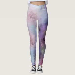 TrendyPink Blue Lila Pastel Färg Template Chic Leggings