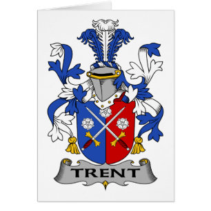 Trent familjvapensköld hälsningskort