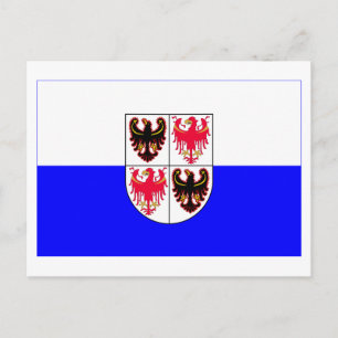 Trentino-Alto Adige flagga Vykort