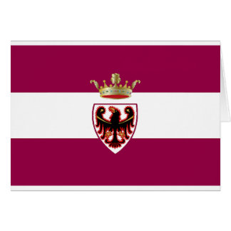 Trentino (italien) flagga hälsningskort