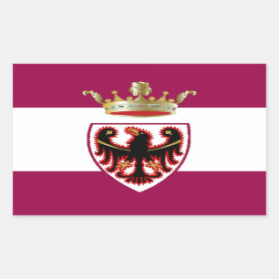 Trentino (italien) flagga rektangulärt klistermärke