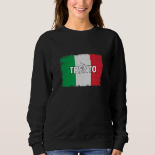 Trento Italien City with Italiano Flagga T Shirt