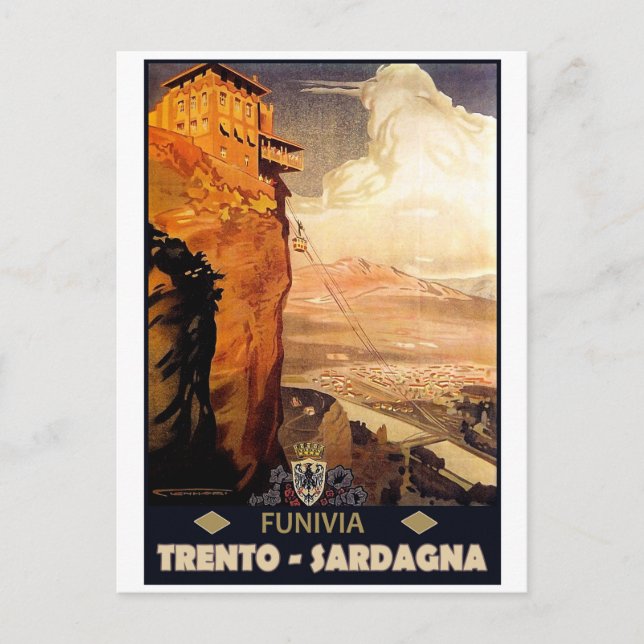 Trento - Sardagna Cable Car Vykort (Framsida)