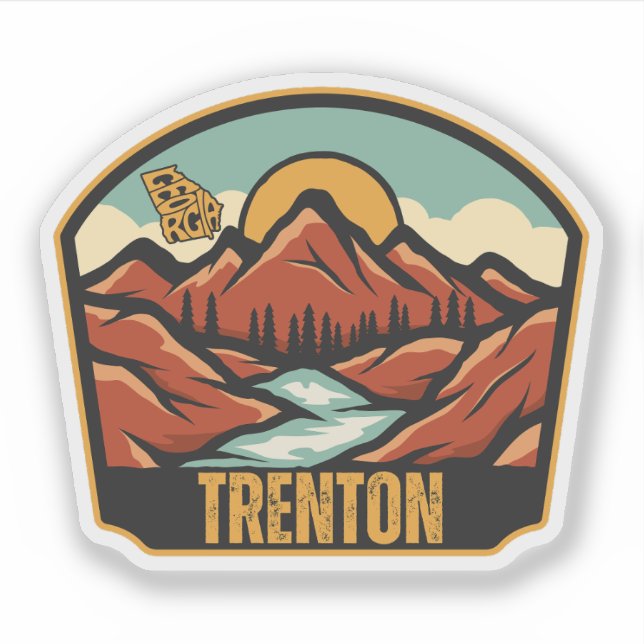 Trenton, Georgia Klistermärken (Framsida)