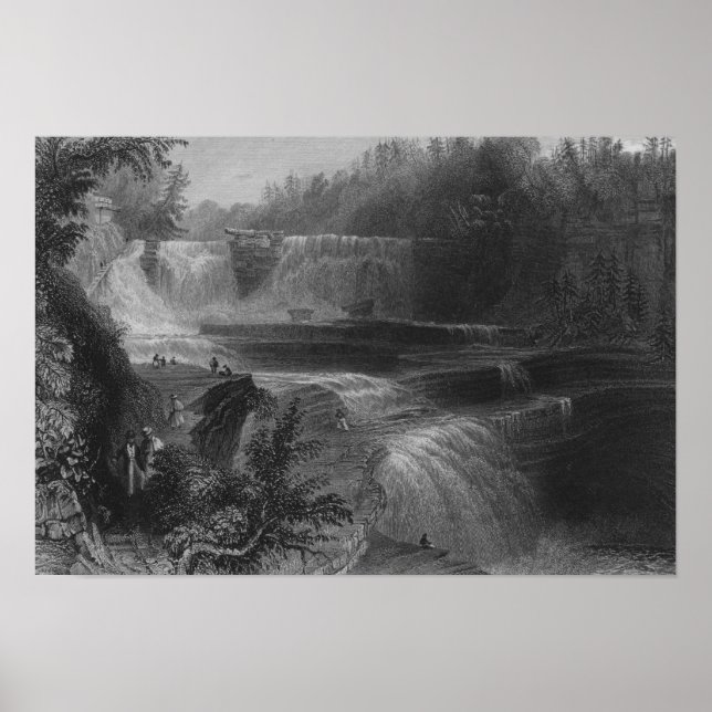 Trenton High Falls, 1838 Poster (Framsidan)