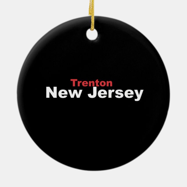 Trenton, New jersey Julgransprydnad Keramik (Baksidan)