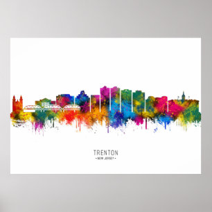 Trenton New Jersey Skyline Poster
