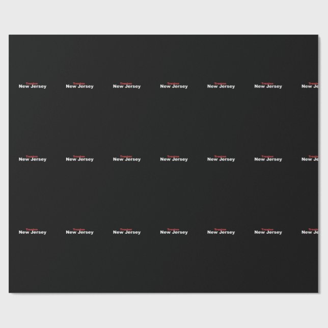 Trenton, New jersey Wrapping Papper Presentpapper (Platt)