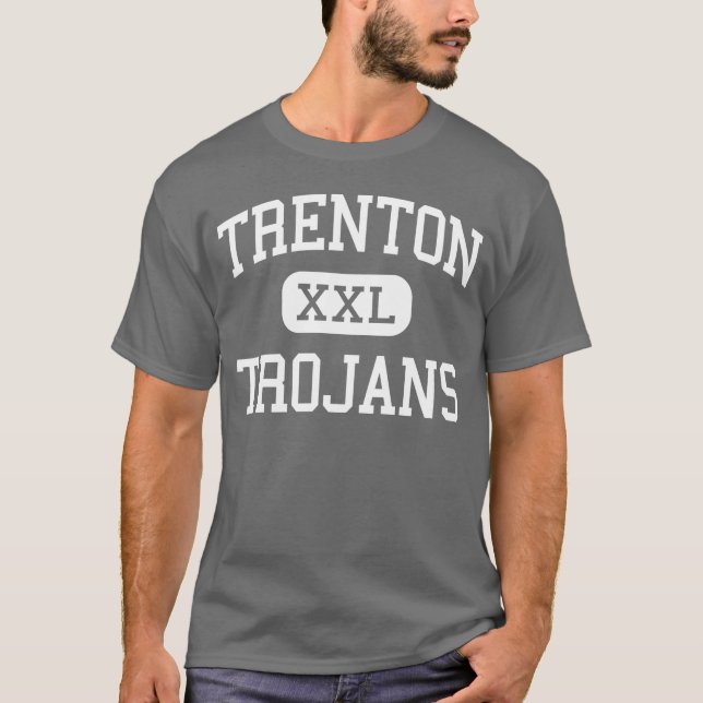 Trenton - Trojans - högstadium - Trenton Michigan T-shirt (Framsida)