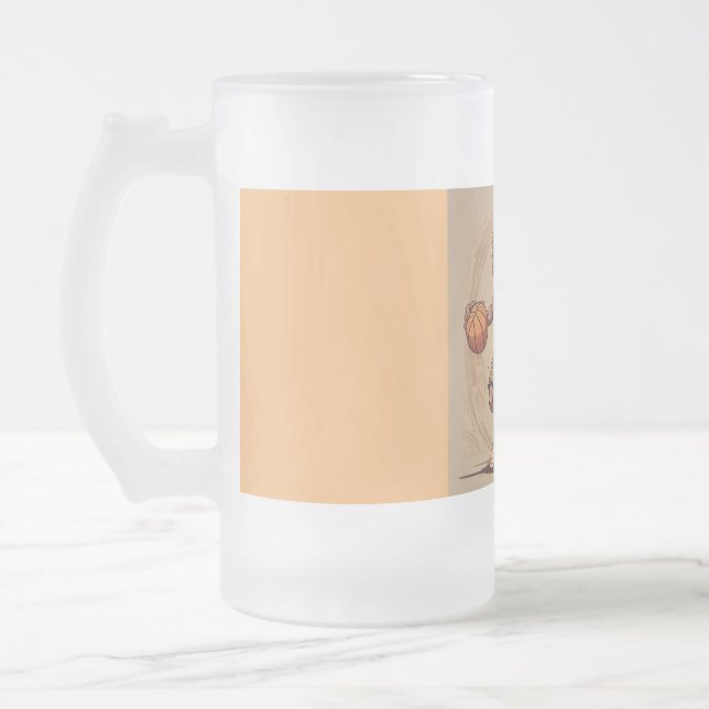 Trepekare Frostat Ölglas (Vänster)