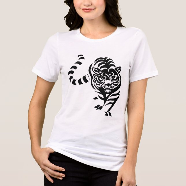 Trerce Grace - Women's Tiger Graphic Tri-Blend T-S T Shirt (Framsida)