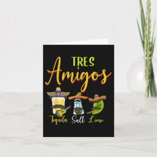 Tres Amigos Tequila Salt Lime Cinco De Mayo Kort